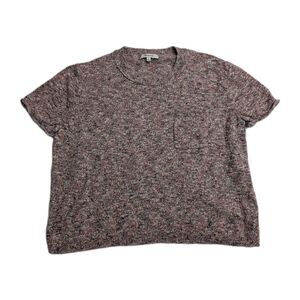 Madewell Women's Marled Knit Sweater M Crewneck Pink Gray Beige Pullover